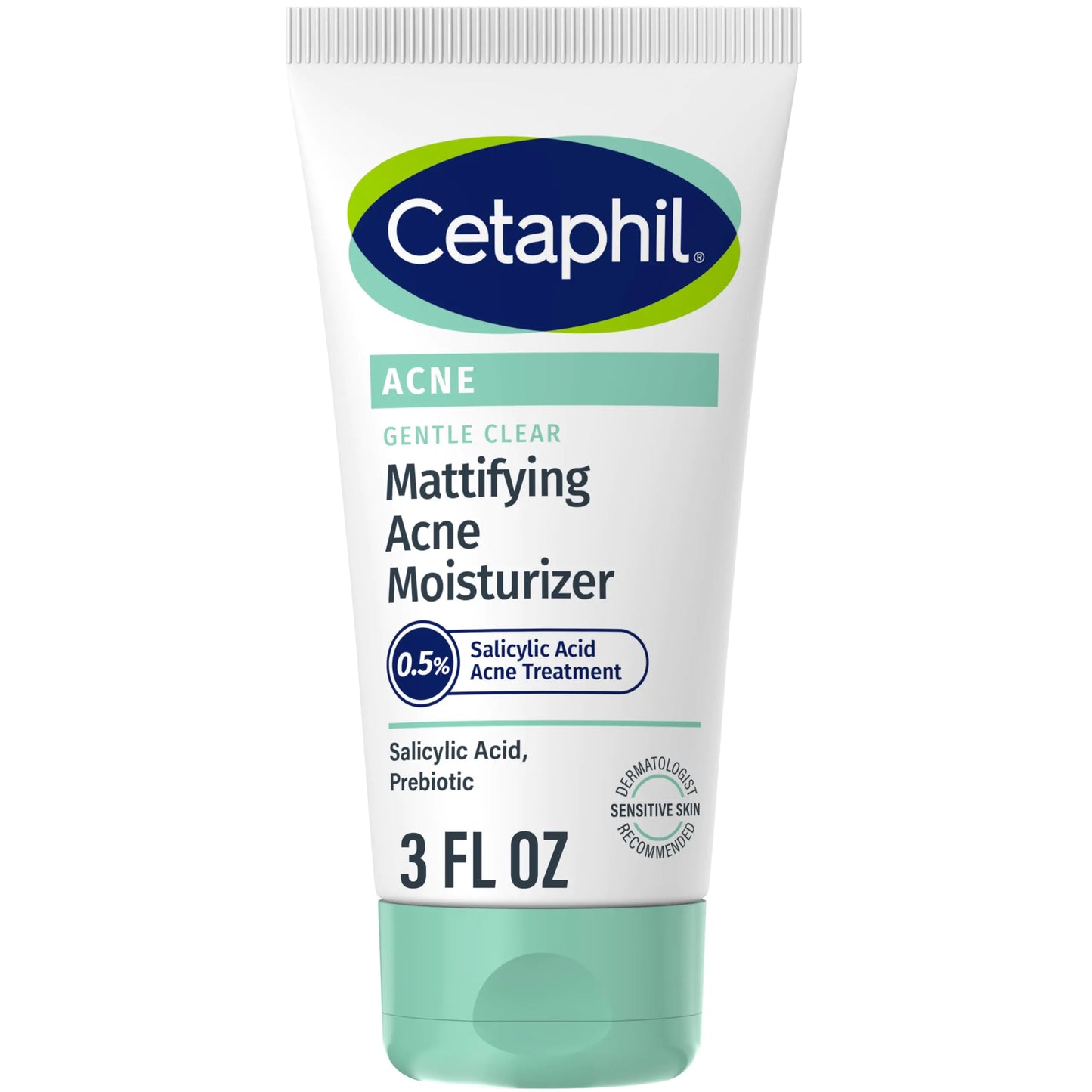 Cetaphil Face Moisturizer, Gentle Clear Mattifying Acne Moisturizer With 0.5% Salicylic Acid, Hydrates and Treats Sensitive Acne Prone Skin, Skin Care for Sensitive Skin, 3oz 3 Fl Oz (Pack of 1)