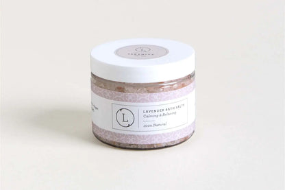 Lavender Natural Bath Salt Soak with CBD. Made with Dead sea, Epsom and Himalayan salts