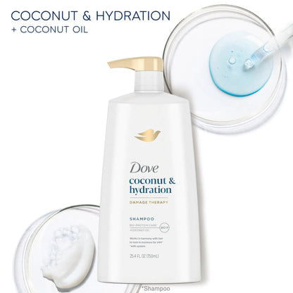 Dove Ultra Care Shampoo Coconut and Hydration for Dry Hair Shampoo with Oil Blend of Coconut