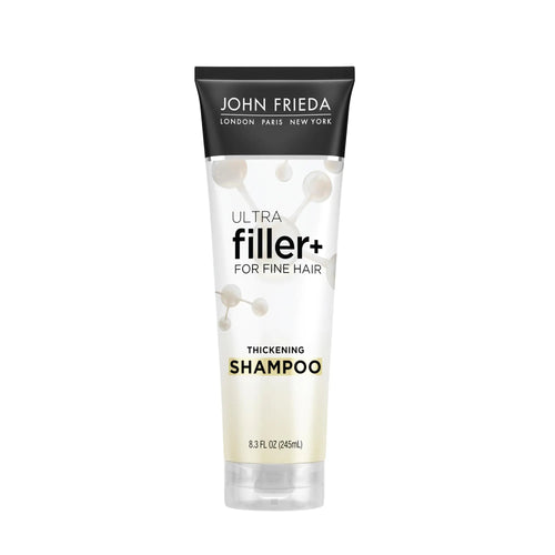 John Frieda ULTRAfiller+ Thickening Shampoo for Fine Hair, Volumizing Shampoo, Biotin and Hyaluronic Acid Hair Thickening Shampoo, 8.3 Oz