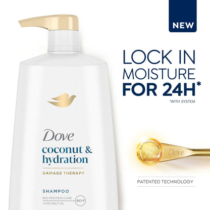 Dove Ultra Care Shampoo Coconut and Hydration for Dry Hair Shampoo with Oil Blend of Coconut